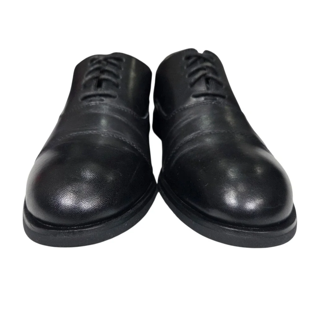 Frye Scott Cap Toe‎ Oxford Mens 8.5 Black Leather Lace Up Dress Shoes 3480168